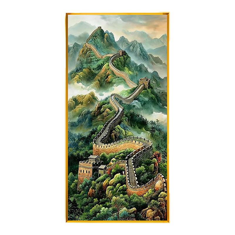 万里长城满绣十字绣2025新款线绣现代简约风景画印花全绣自己制作