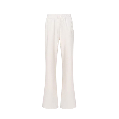 VIVICATHY2025秋季美式灰色运动微喇卫裤女休闲阔腿直筒喇叭长裤