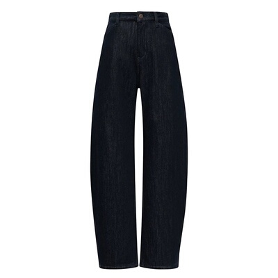 梨想高腰通勤阔腿牛仔裤