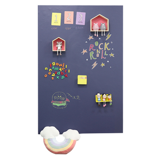 磁性黑板家用双层墙贴儿童书写板创意装饰宝宝无尘涂鸦墙膜教学培训环保自粘磁力黑板可擦写移除写字画画墙贴