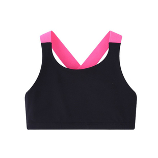 儿童双层瑜伽运动背心女童高弹吊带健身训练舞蹈内衣发育期防凸点