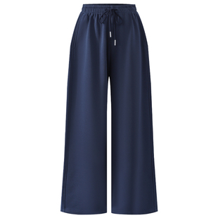 孙文秀studio卫裤阔腿小弯刀复合一体绒休闲运动卫裤休闲裤简约女