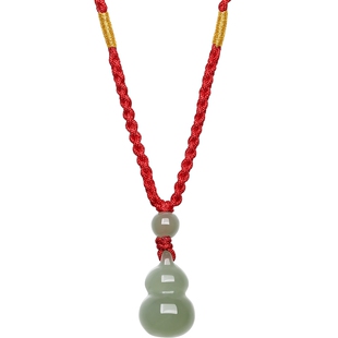 周六福天然和田青玉玉坠葫芦平安福禄宝宝吊坠玉石佳礼新年礼物