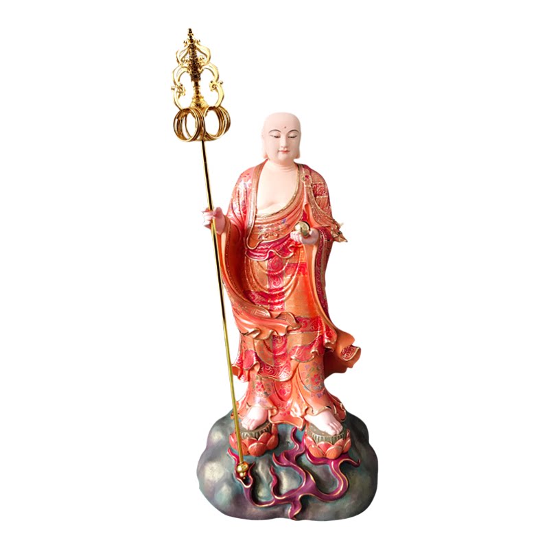 木雕地藏王佛像摆件大型大愿地藏佛像厂家 圣造
