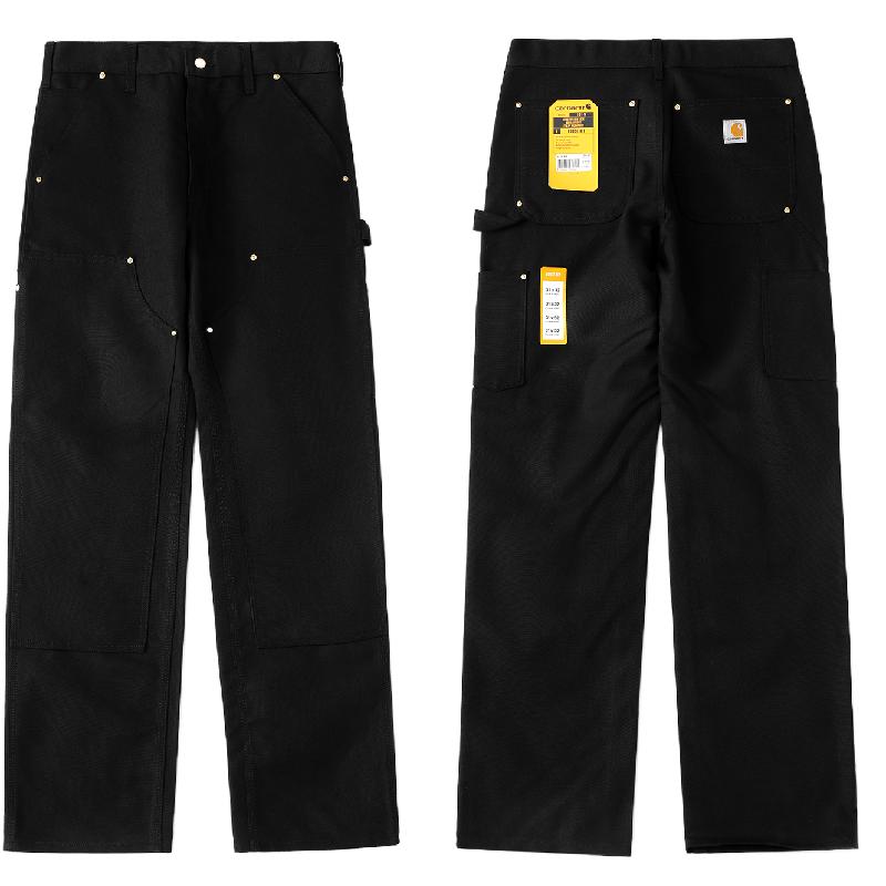 Carhartt卡哈特B01重磅帆布双膝加厚工装裤美式宽松直筒伐木裤潮