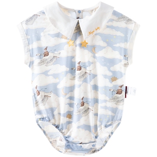 [云端之旅]aqpa婴儿背心包屁衣莫代尔夏季薄款宝宝连体衣哈衣外出