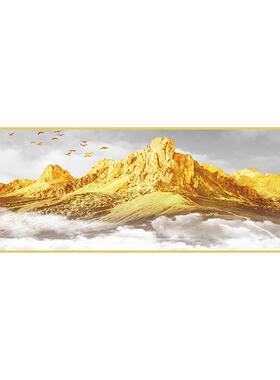 背靠金山卧室床头画自粘装饰画