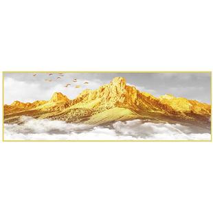 背靠金山床头贴画自粘主卧室装饰画客厅背景风景画墙贴纸挂画壁画