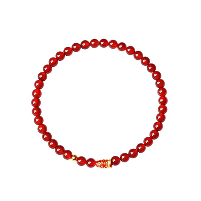 宫里上新锦鲤转运红玛瑙手串