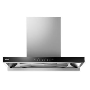 海尔家用抽油烟机欧式935UD智能变频28风量大吸力顶吸燃气灶套装