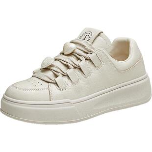 Tata他她厚底休闲板鞋女鞋百搭小白鞋运动鞋2024冬季新款CBT01CM4