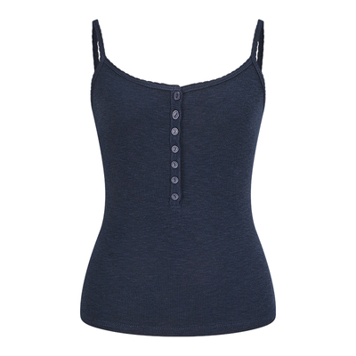 半开领吊带背心修身显瘦无袖上衣