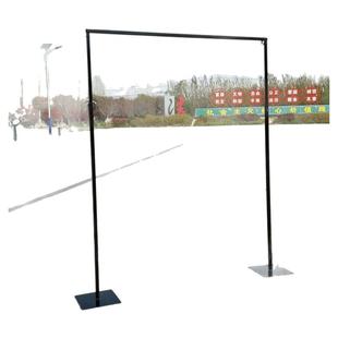 婚庆道具黑色铁艺架子布幔支架背景架伸缩杆婚礼铁艺屏风纱幔架