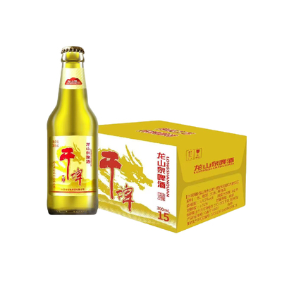 本溪龙山泉干啤酒龙干啤酒300ml