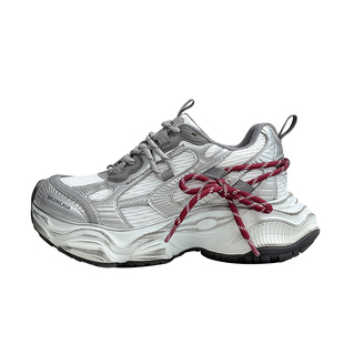 高梵诗老爹鞋女网面厚底复古旅游鞋增高透气百搭休闲鞋做旧运动鞋