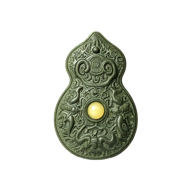 纯手工合香牌镶嵌蜜蜡手把件挂件