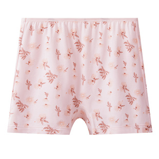 三枪高腰内裤女纯棉印花中老年妈妈女士安全裤平角裤收腹透气裤头