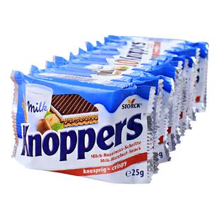 德国进口knoppers可可牛奶榛仁威化饼干五层夹心巧克力零食休闲