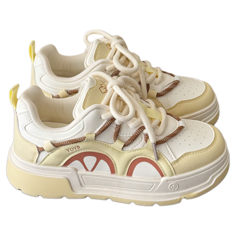 荔枝公园百搭板鞋板鞋女款2025新款爆款春秋厚底小白鞋学生面包鞋