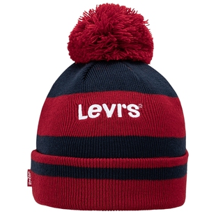 【针织帽+围巾套装】Levis李维斯儿童帽子马年新年红色男童女童帽