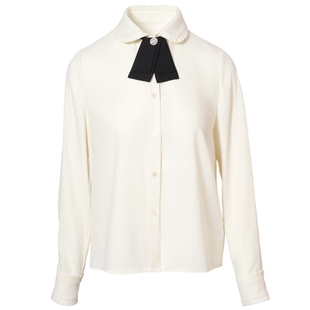 YongeFinch扬芬缇2026春款白色长袖职业装气质女蝴蝶结衬衣WINDMY