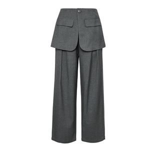 indicia标记商场同款秋季简约时髦设计感休闲裤西装裤F2C4KZ426F