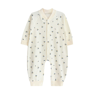 男童婴儿无骨纯棉爬服新生女宝宝长袖哈衣初生小童秋装0-2岁外穿