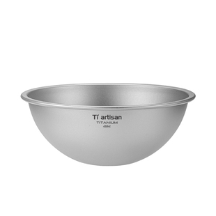 钛工匠纯钛单层碗户外露营饭碗家用沙拉碗汤碗高档钛碗便携钛餐具