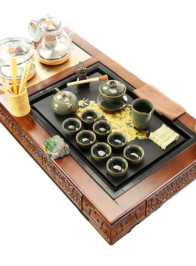 实木整套茶具家用智能全自动加水