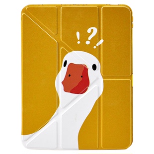 探头鸭适用苹果ipadair7保护套平板电脑壳air6/pro带笔槽Y+三折mini7/10代air13寸/4/5/6亚克力卡通可爱硬壳