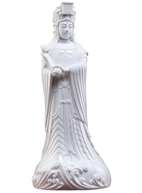 戴玉堂陶瓷如意妈祖摆件家用供奉湄洲岛海神妈祖娘娘神像家居装饰