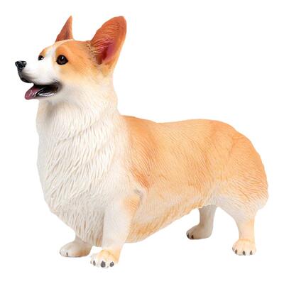 大号实心柯基犬模型家居摆件