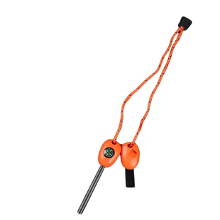 多功能野外打火石老式火镰火柴燧石火绒户外点火棒防水口哨指南针