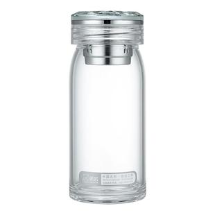 诺岩玻璃杯男款加厚茶杯透明单层水杯高硼硅玻璃大容量水杯大肚杯