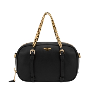 【礼物低至5折】Moschino/莫斯奇诺女士羊皮革徽标包带迷你手袋