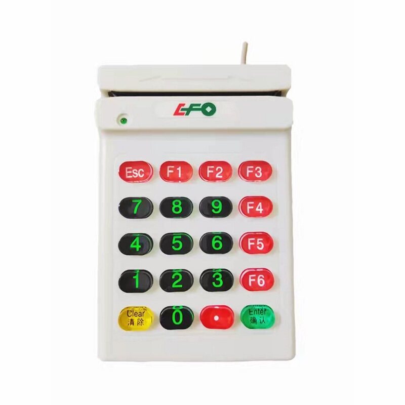 会员卡磁条卡IC卡单二轨磁卡阅读器刷卡器带键盘 一府元752U/762U