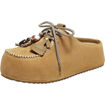 【海盐慕斯】百思图25秋季商场新款勃肯鞋厚底外穿女拖鞋E7323CH5