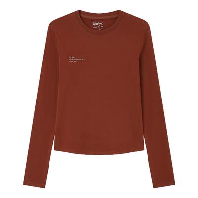 CryingCenter远红外发热吸湿速干运动正肩圆领打底长袖tee 女款