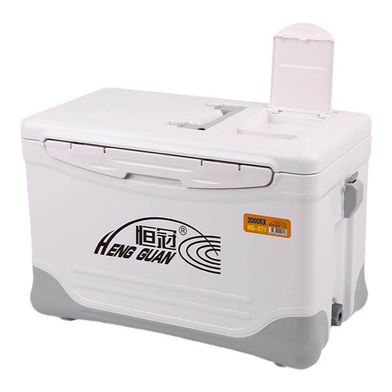 恒冠新款海钓保温箱20/26L多功能轻便路亚钓鱼箱矶钓可坐竿插070