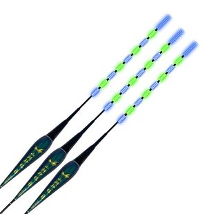 创新蓝绿尾咬钩变色夜光电子漂日夜两用高灵敏浮漂鱼漂鲫鱼鲤鱼