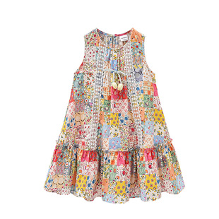 MOMOCO玛米玛卡女童夏套装2026夏季新款民族风演出服无袖两件套甜