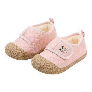 巴布豆宝宝鞋学步鞋0一3岁冬季加绒保暖女童软底婴幼儿室内鞋男童