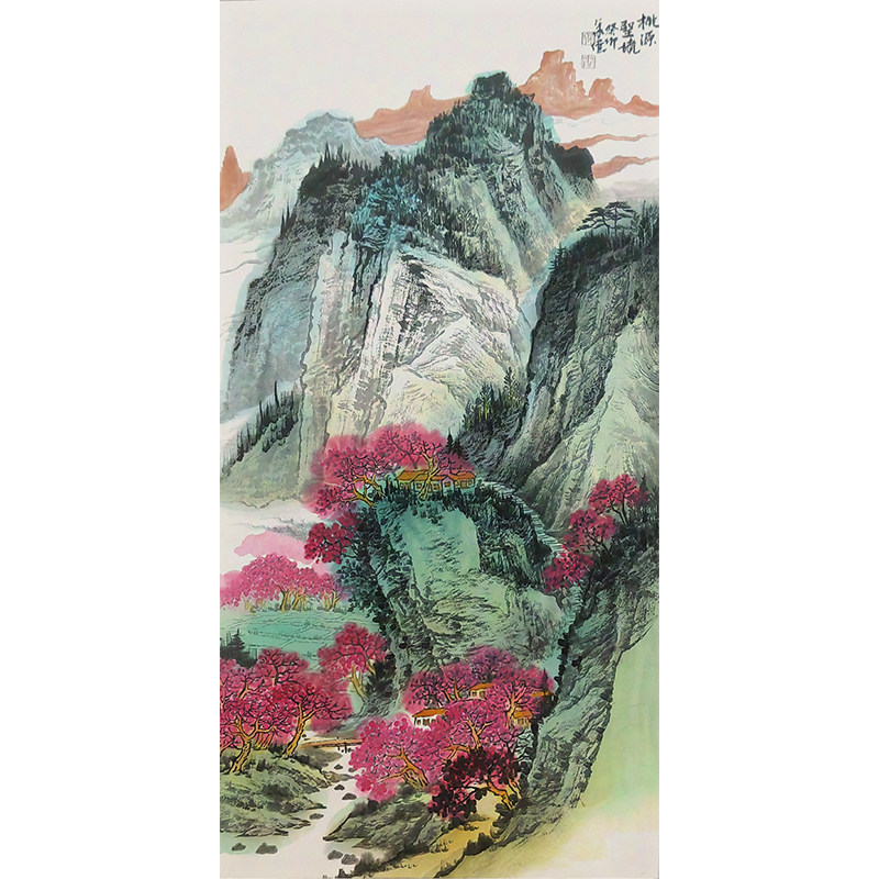 十兰山水国画手绘真迹孤品仅一张