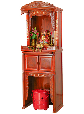 佛龛立柜家用新中式神台柜佛台实木现代轻奢简约关公财神爷供奉桌