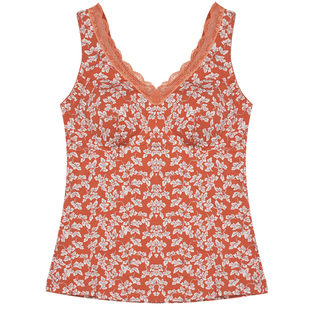 爱比娜全棉碎花中老年背心式内衣女聚拢收副乳防下垂舒适文胸A540