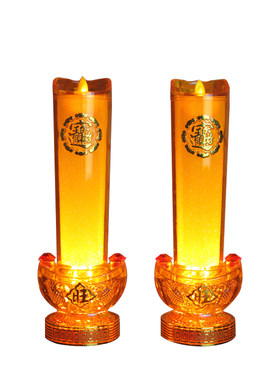 LED水晶电蜡烛财神灯仿真火焰