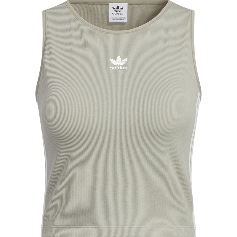 Adidas/阿迪达斯官方正品三叶草女士透气休闲短款无袖背心KB6419