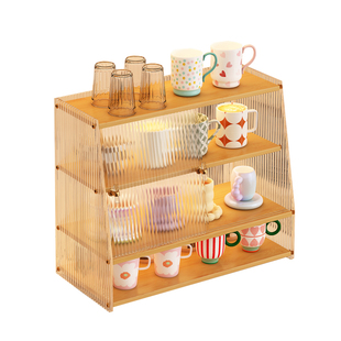 桌面杯架防尘台面杯柜餐边柜杯子收纳置物架水杯咖啡杯酒杯放置架