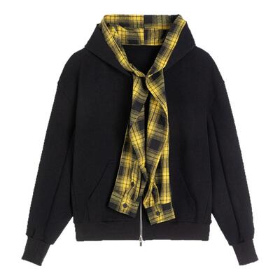 INSOMNIA失眠者双层格子连帽卫衣