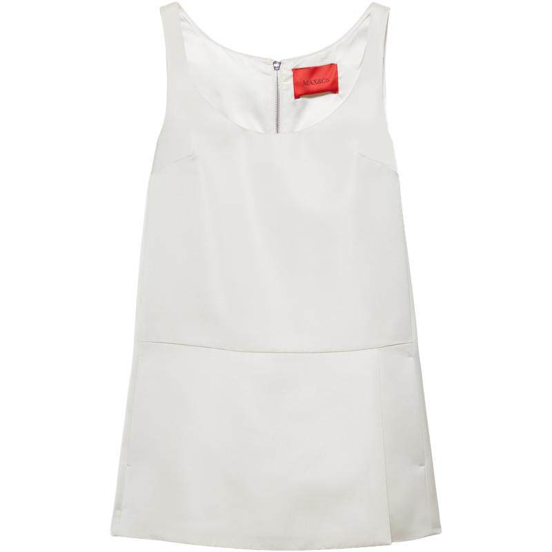 MAX&Co.26春夏新品休闲缎面连衣短裙6221026102